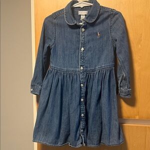 Ralph Lauren Blue Denim Button-Down Dress